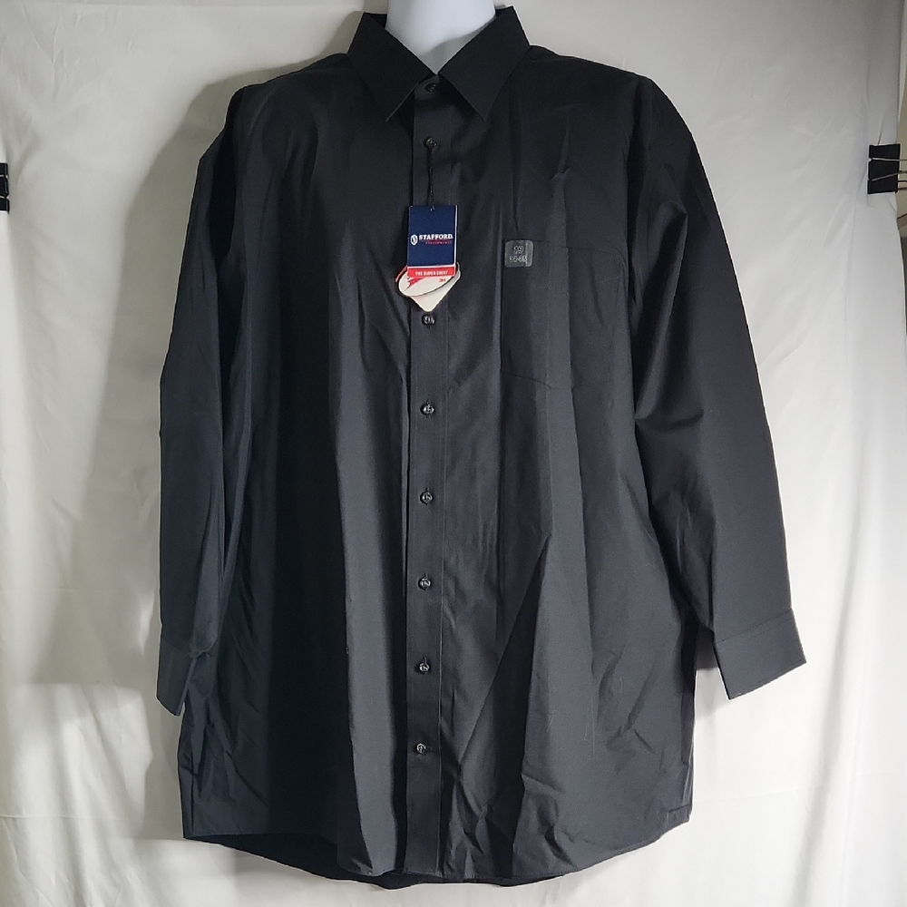 Stafford Classic Black Dress Shirt